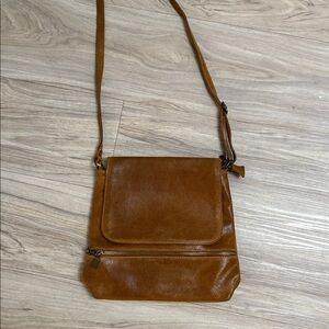 Genuine Italian Leather Crossbody Bag in Brown